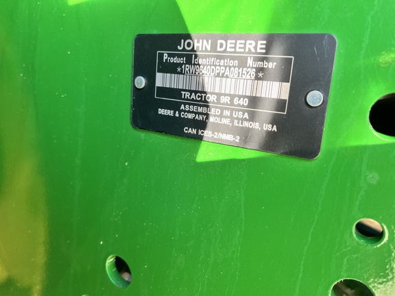 2023 John Deere 9R 640 Tractor 4WD