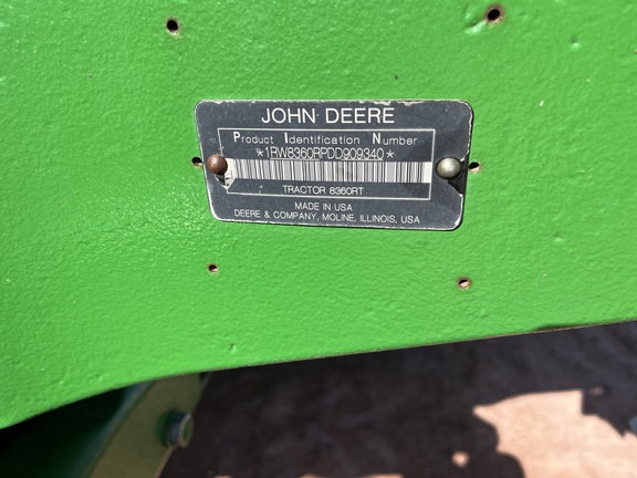 2013 John Deere 8360RT Tractor Rubber Track