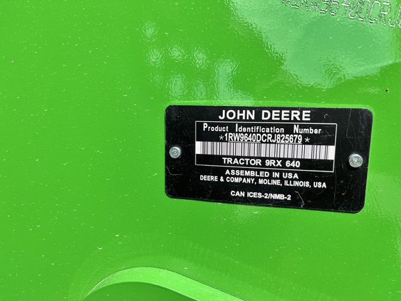 2024 John Deere 9RX 640 Tractor Rubber Track