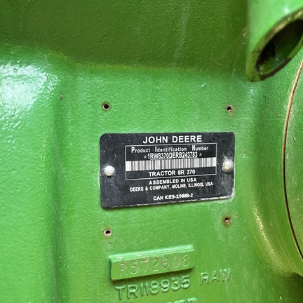 2024 John Deere 8R 370 Tractor