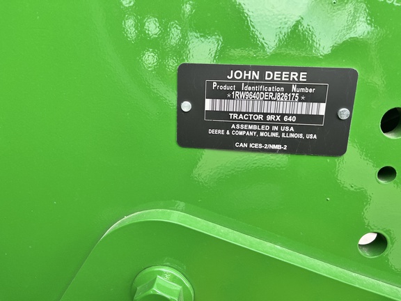 2024 John Deere 9RX 640 Tractor Rubber Track