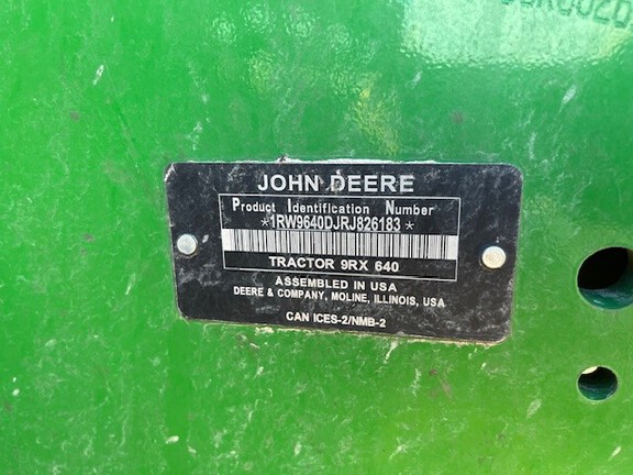 2024 John Deere 9RX 640 Tractor Rubber Track