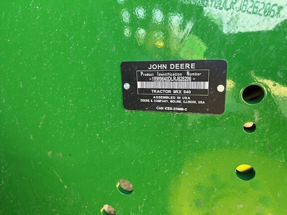 2024 John Deere 9RX 640 Tractor Rubber Track