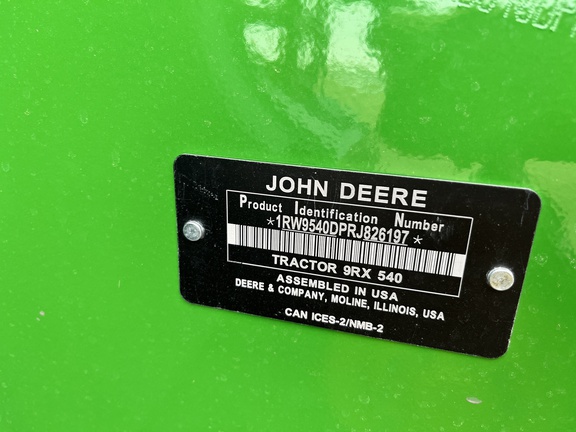 2024 John Deere 9RX 540 Tractor Rubber Track