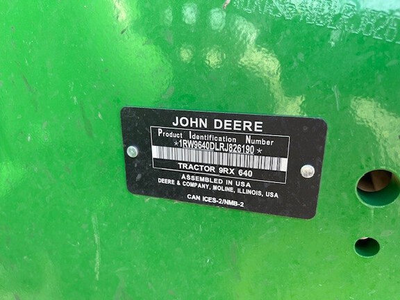 2024 John Deere 9RX 640 Tractor Rubber Track