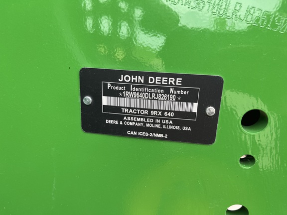 2024 John Deere 9RX 640 Tractor Rubber Track