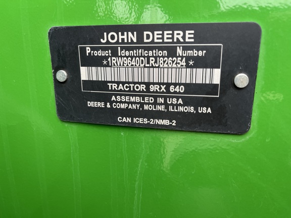 2024 John Deere 9RX 640 Tractor Rubber Track