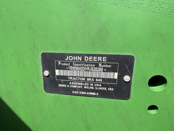2024 John Deere 9RX 640 Tractor Rubber Track