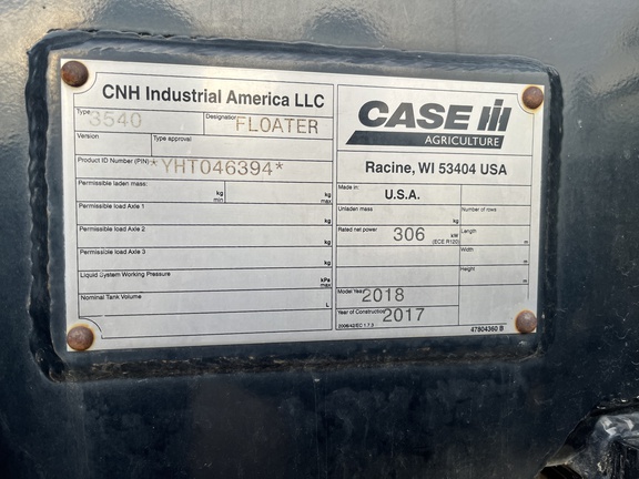 2018 Case IH 3540 Misc