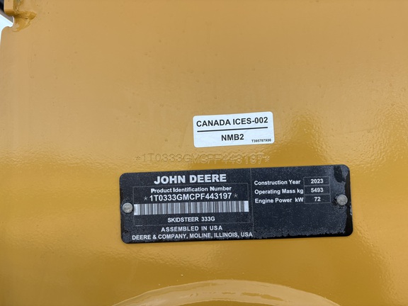 2023 John Deere 333G Compact Track Loader