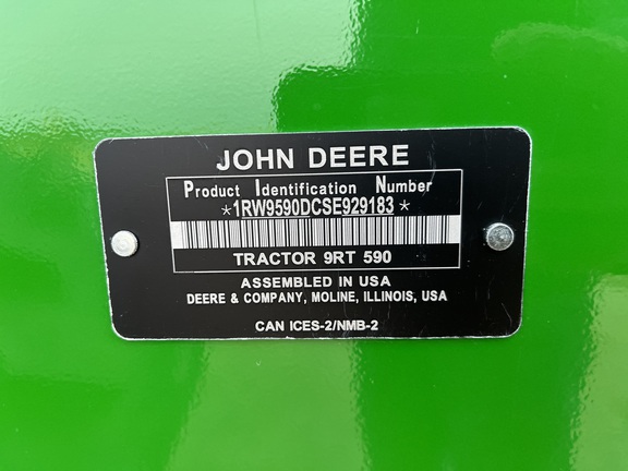 2025 John Deere 9RT 590 Tractor Rubber Track