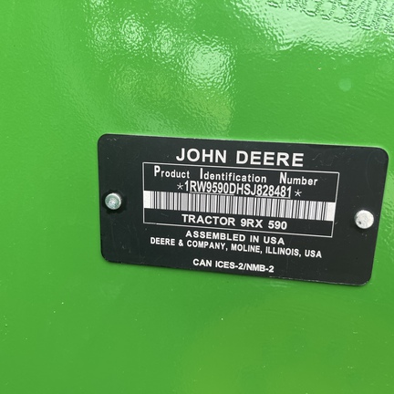 2025 John Deere 9RX 590 Tractor Rubber Track