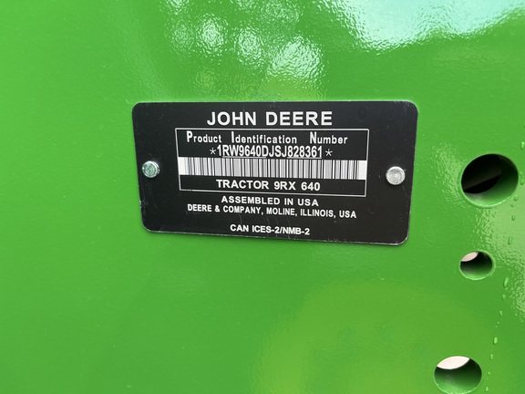 2025 John Deere 9RX 640 Tractor Rubber Track