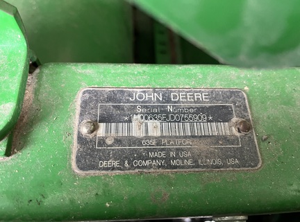 2013 John Deere 635F Header Combine