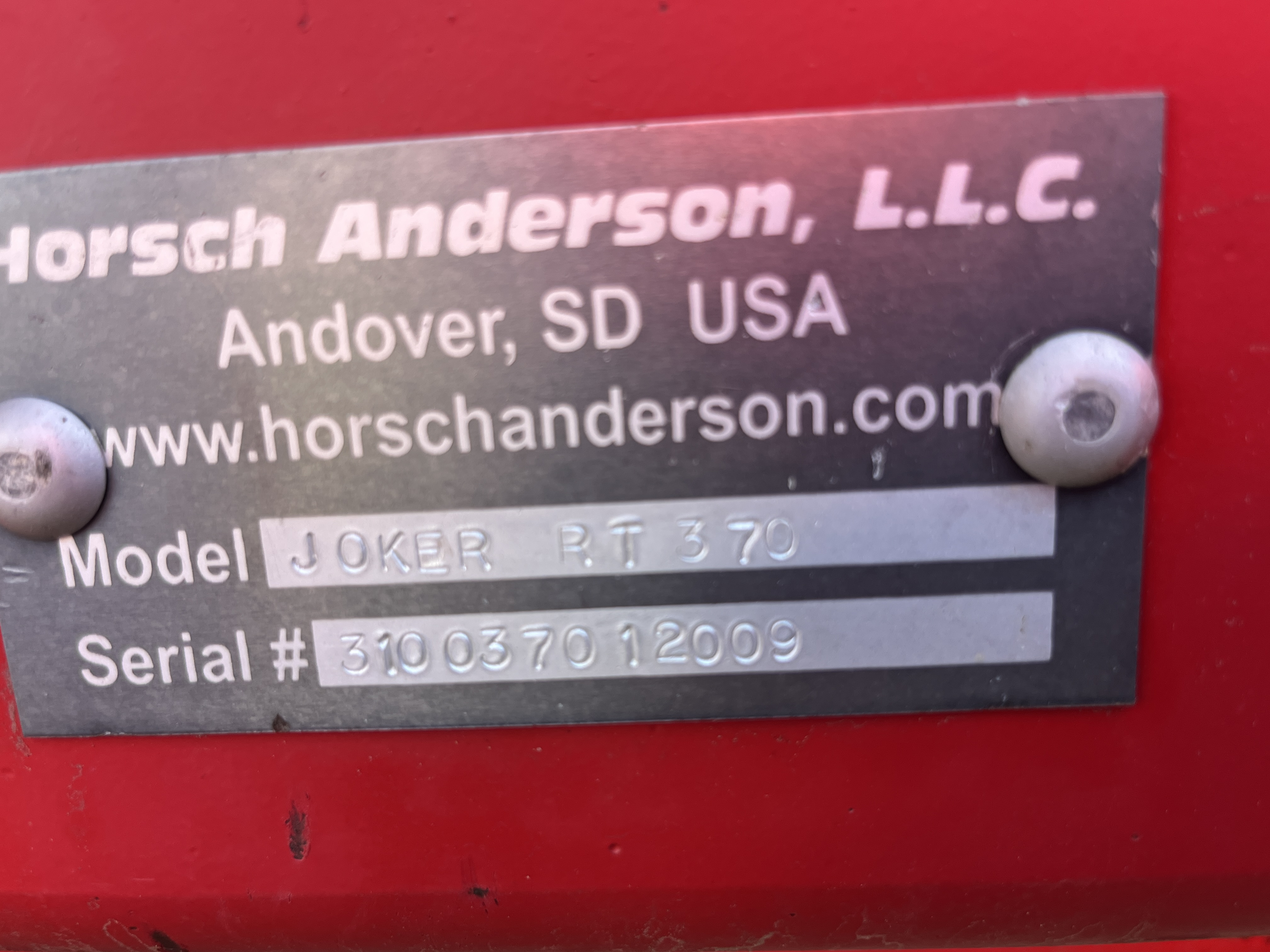 2012 Horsch JOKER RT370 Vertical Tillage