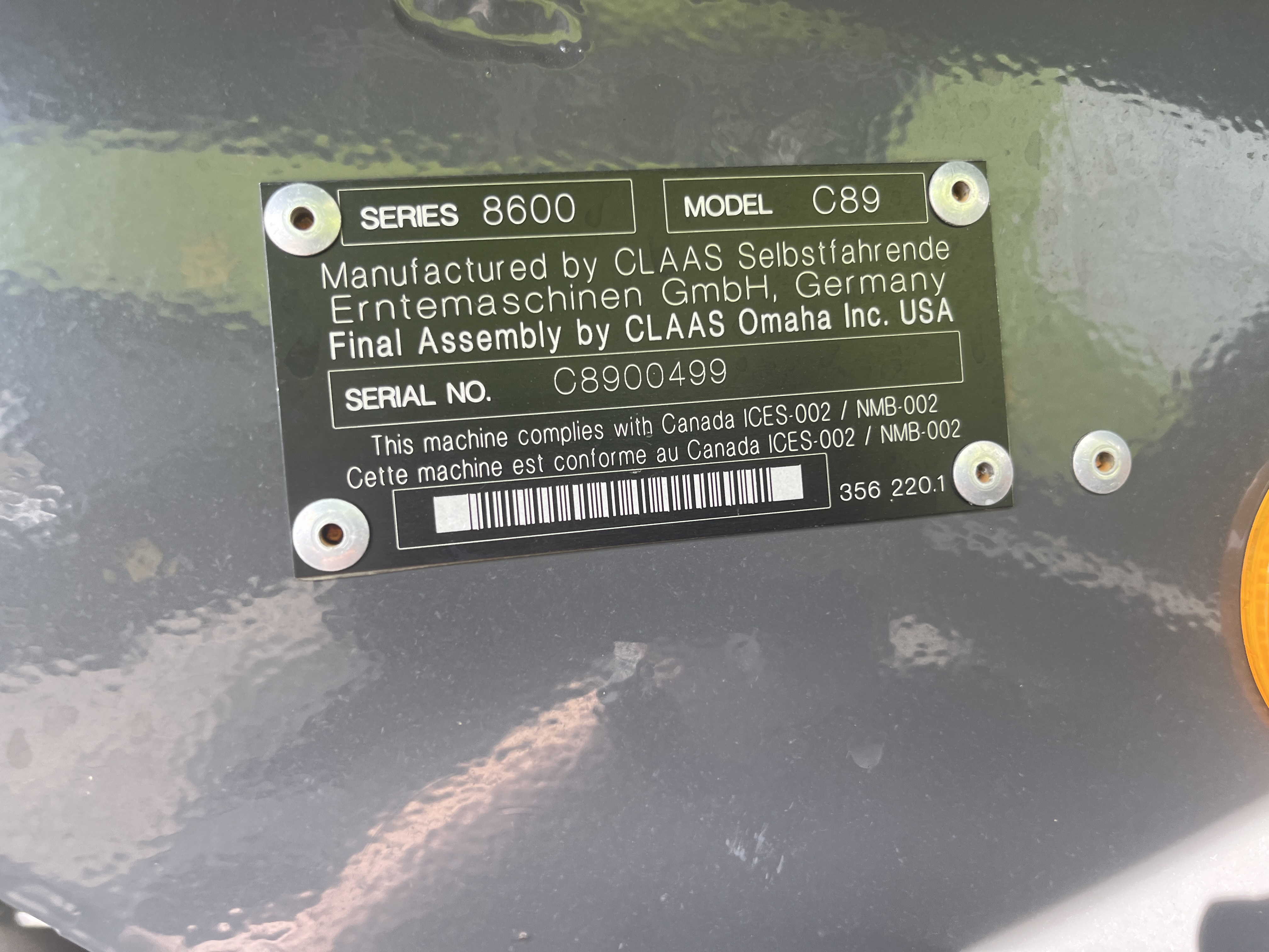 2021 CLAAS LEXION 8600 Combine