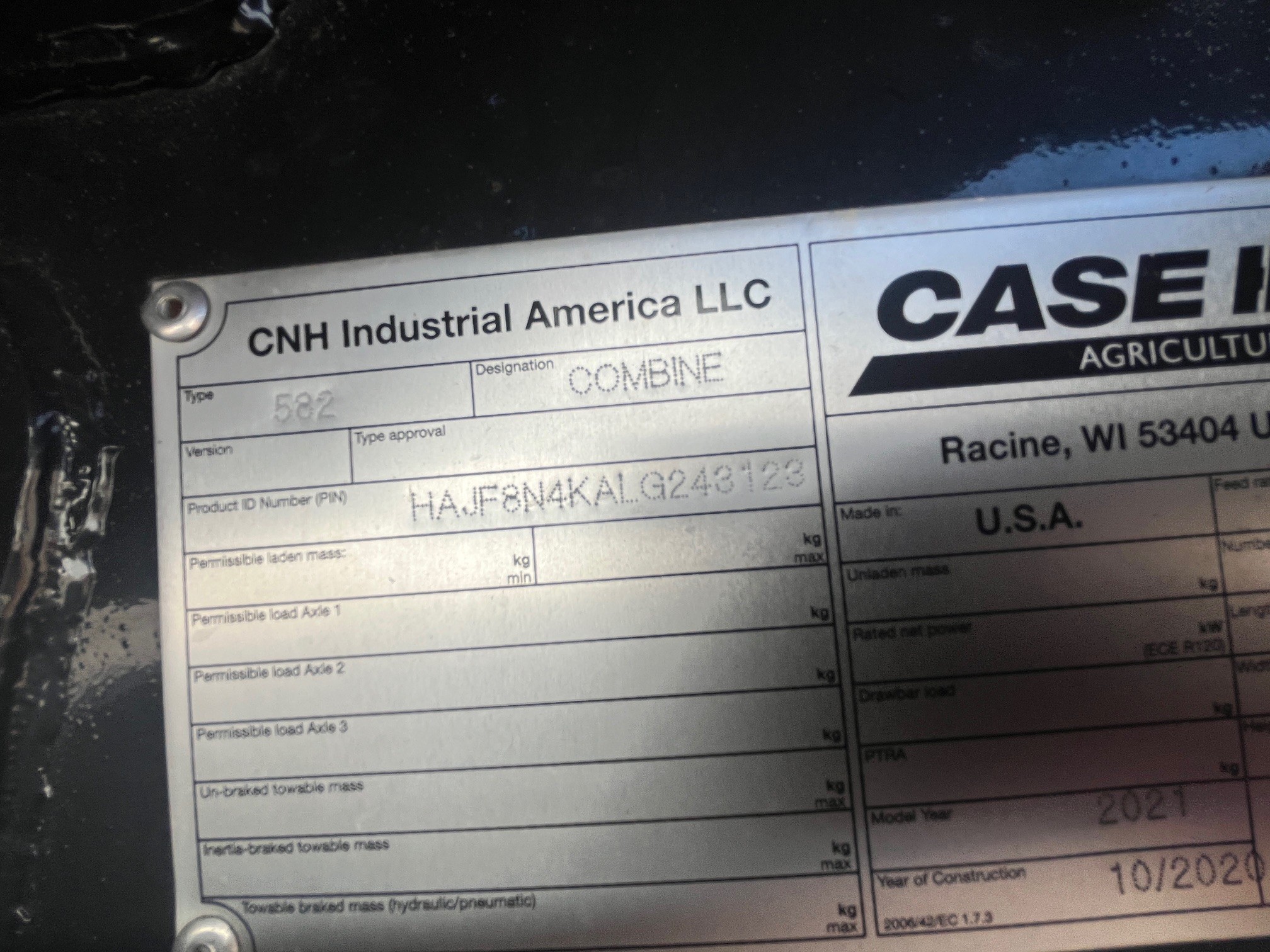 2021 Case IH 8250 Combine