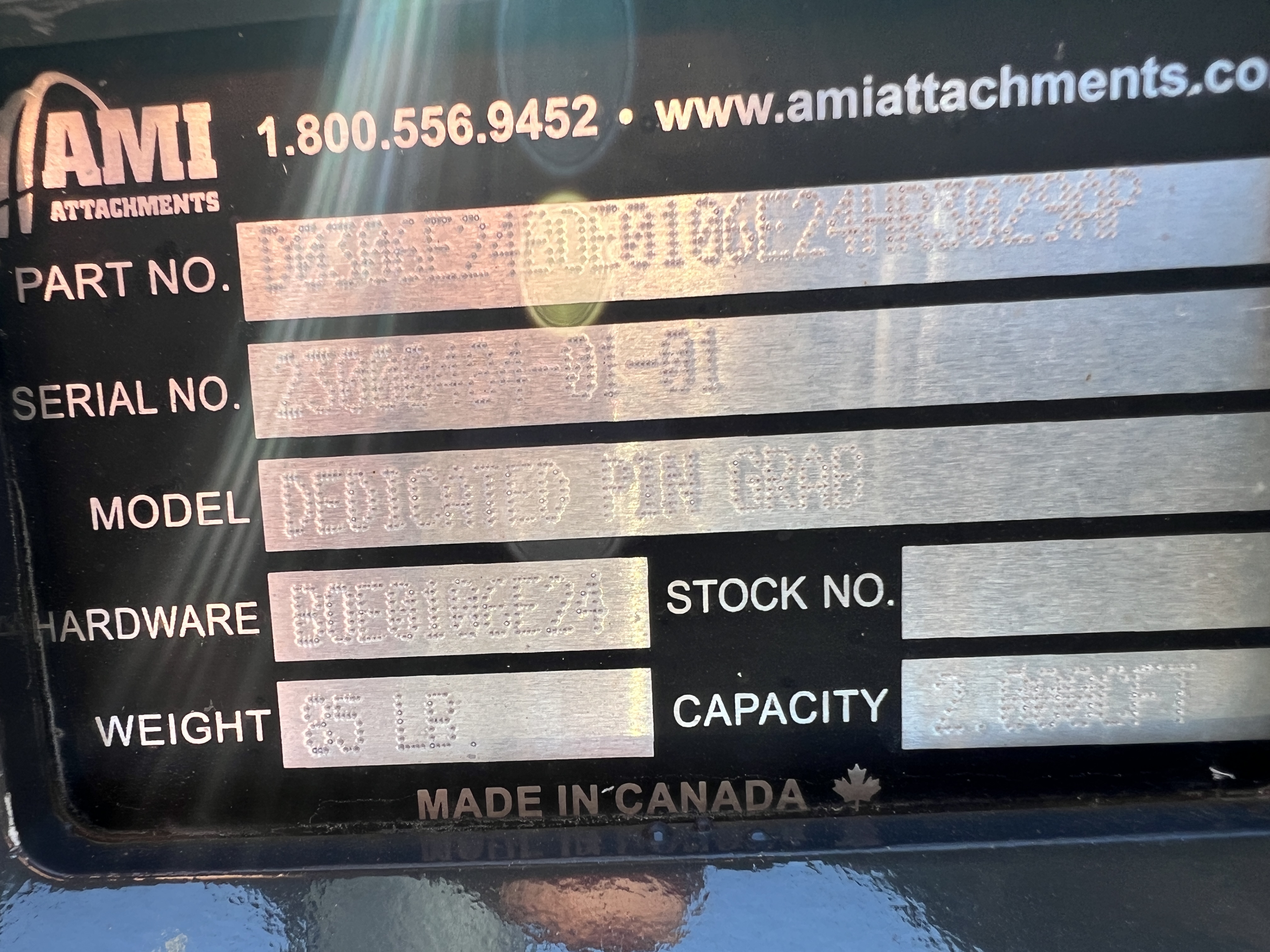 2023 AMI Attachments D0306E24 Excavator Attachment