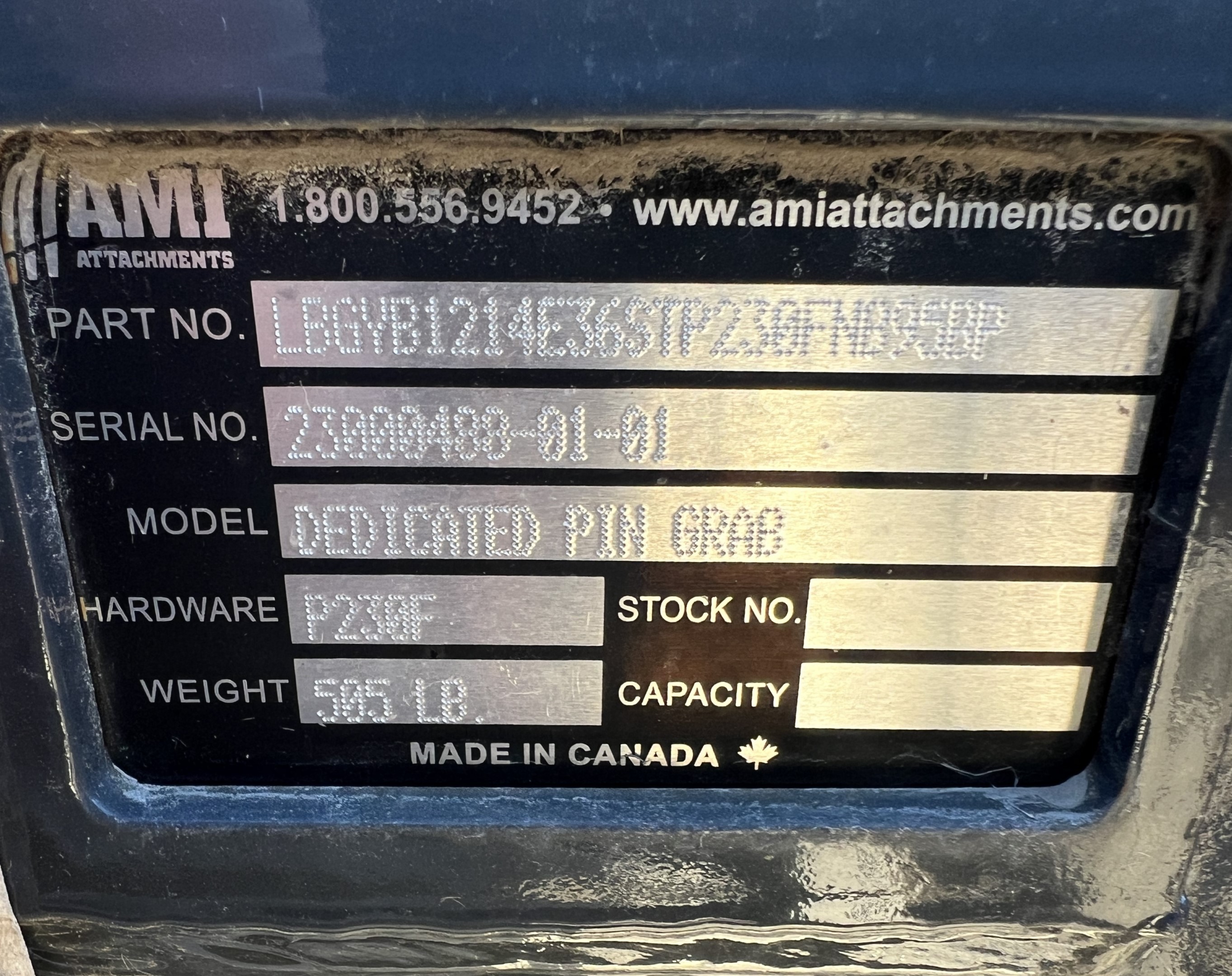 2023 AMI Attachments LBGYB1214E36 Excavator Attachment