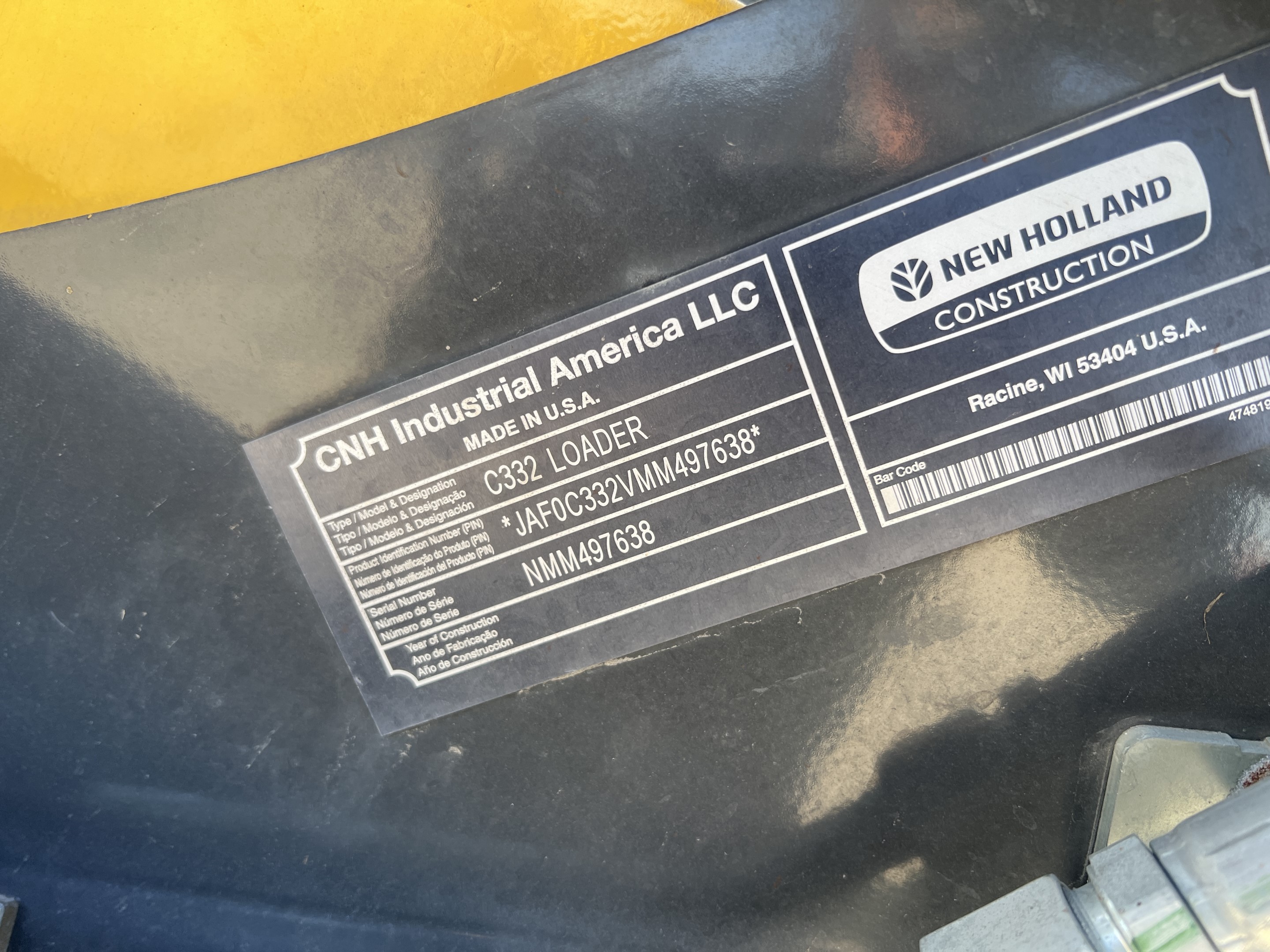 2021 New Holland C332 Compact Track Loader