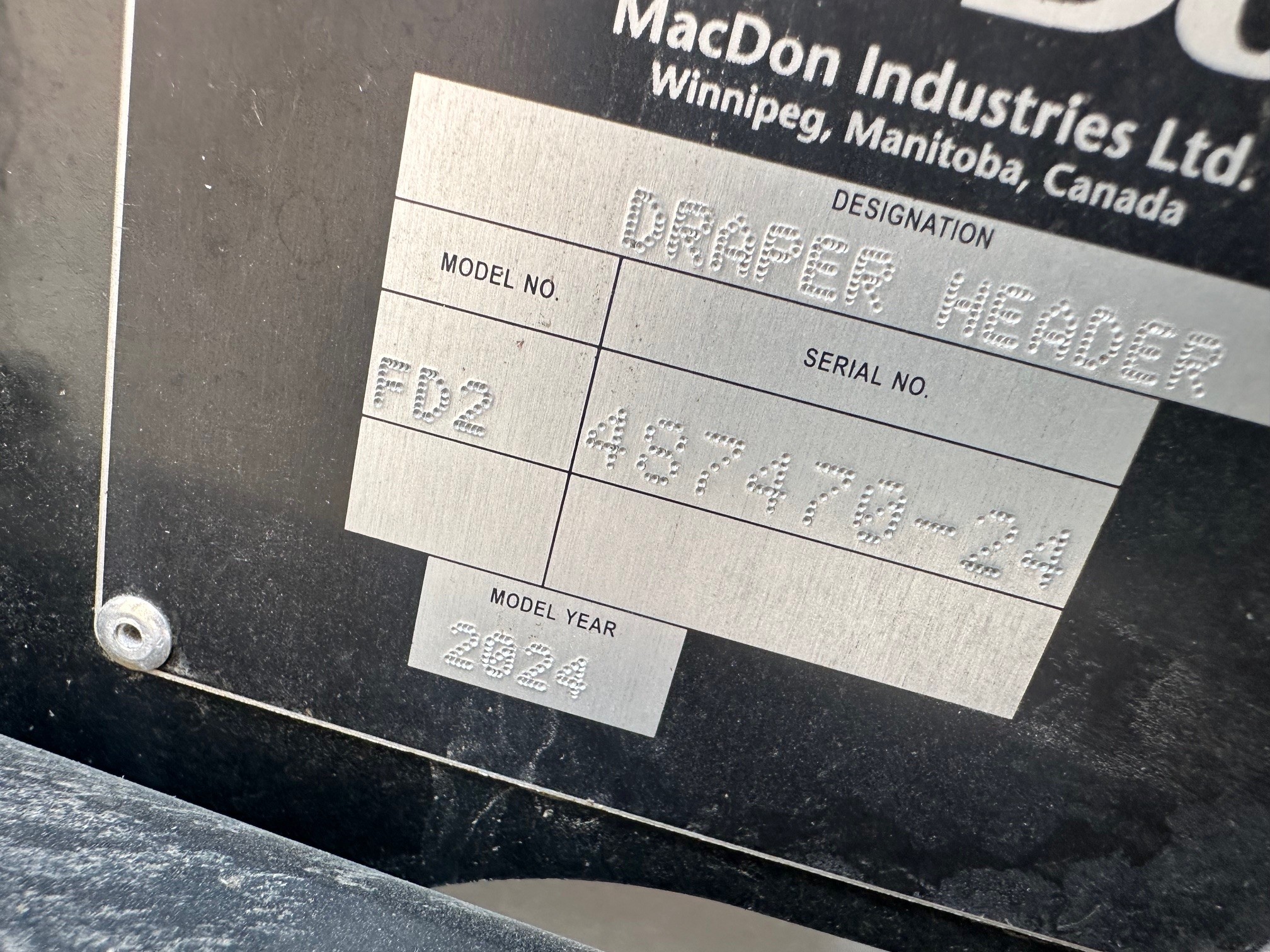 2024 MacDon FD240 Header Combine