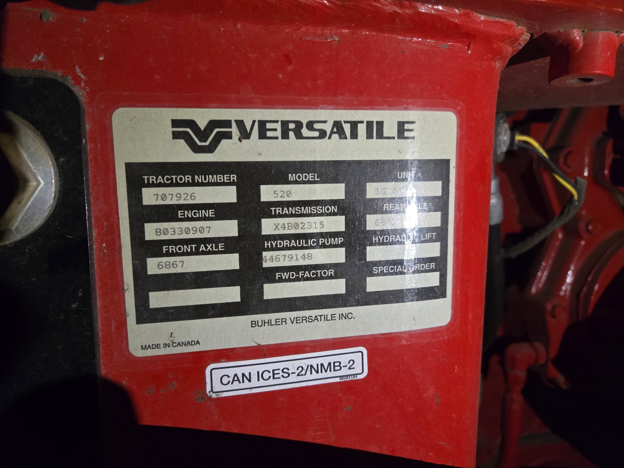 2021 Versatile 520 Tractor