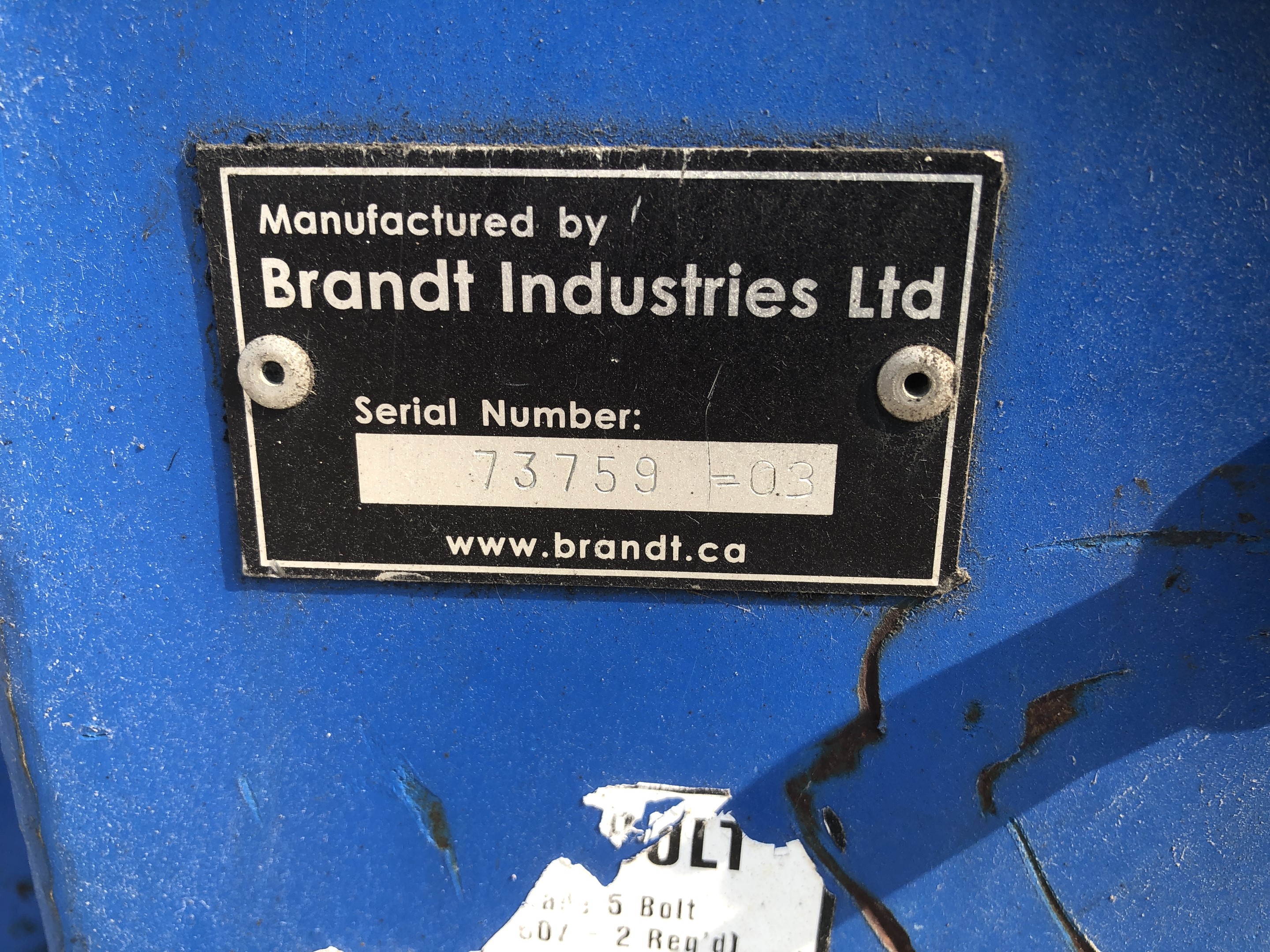 2003 Brandt 1370 Grain Auger