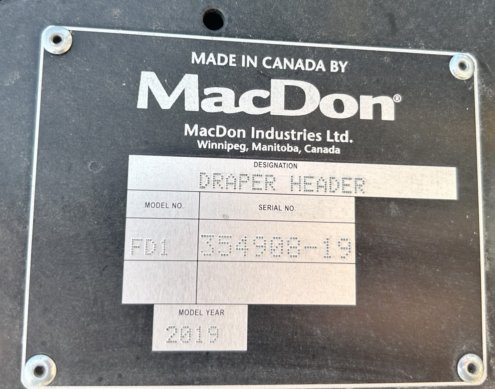 2019 MacDon FD140 Header Draper Flex