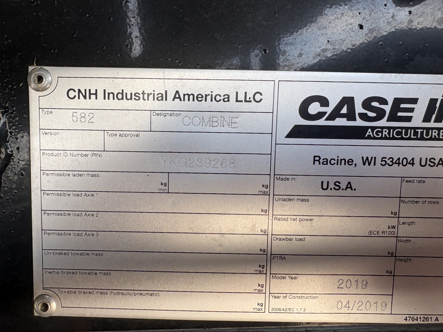 2019 Case IH 8250 Combine
