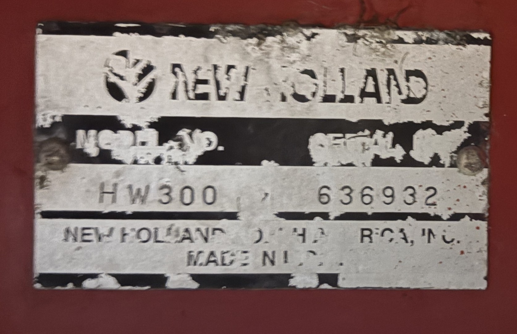 2000 New Holland HW300 Windrower