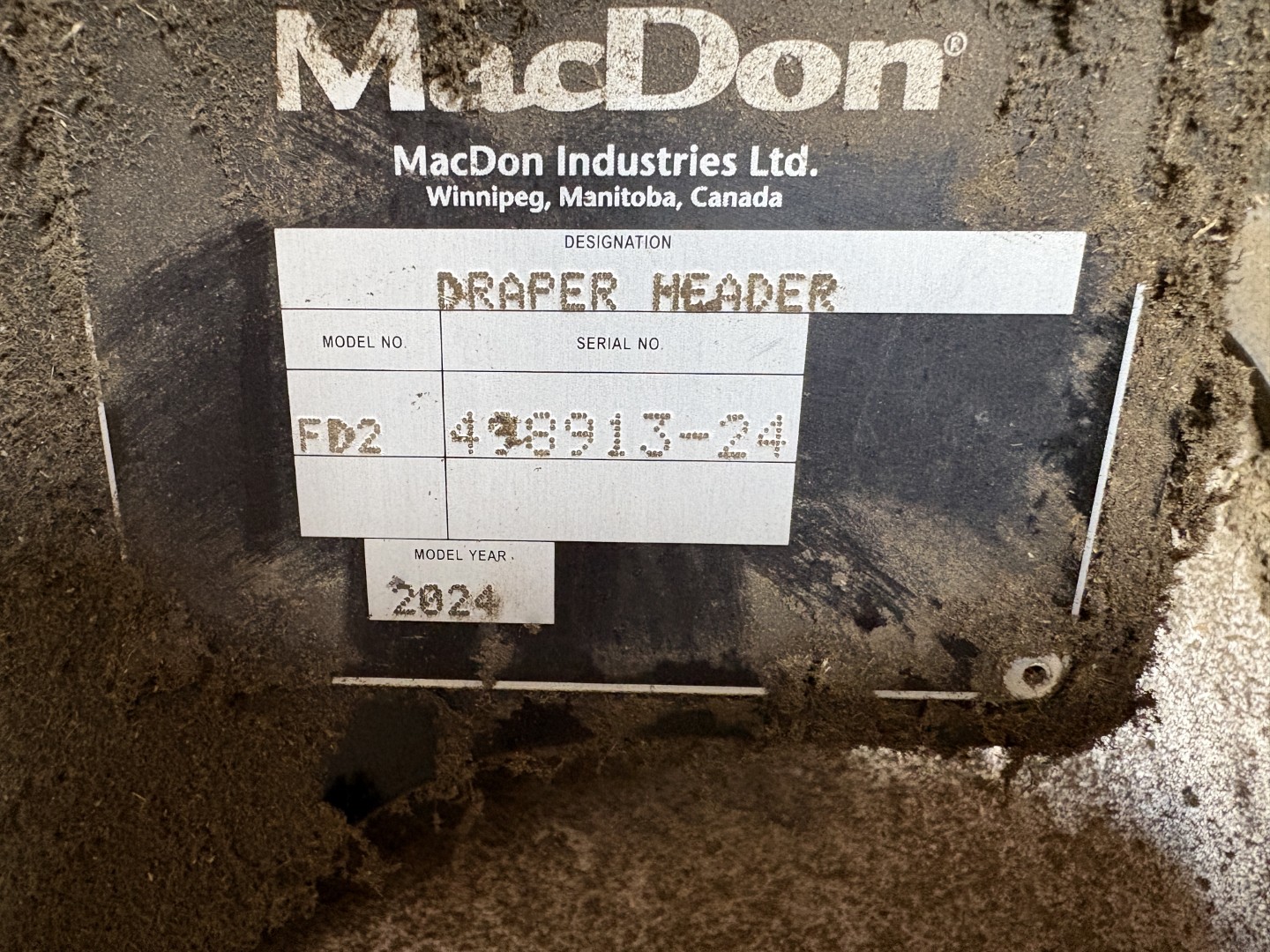 2024 MacDon FD240 Header Draper Flex