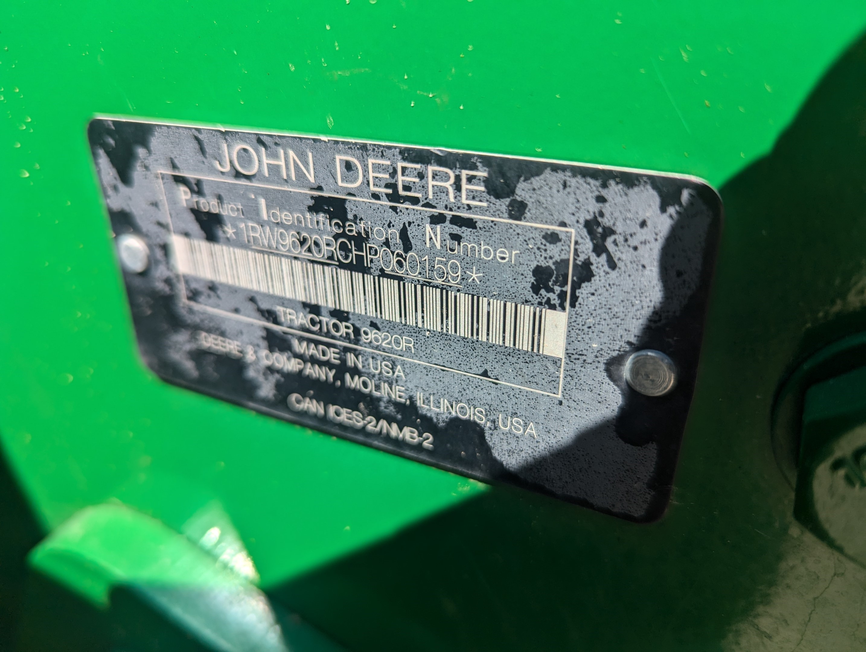 2018 John Deere 9620R Tractor 4WD