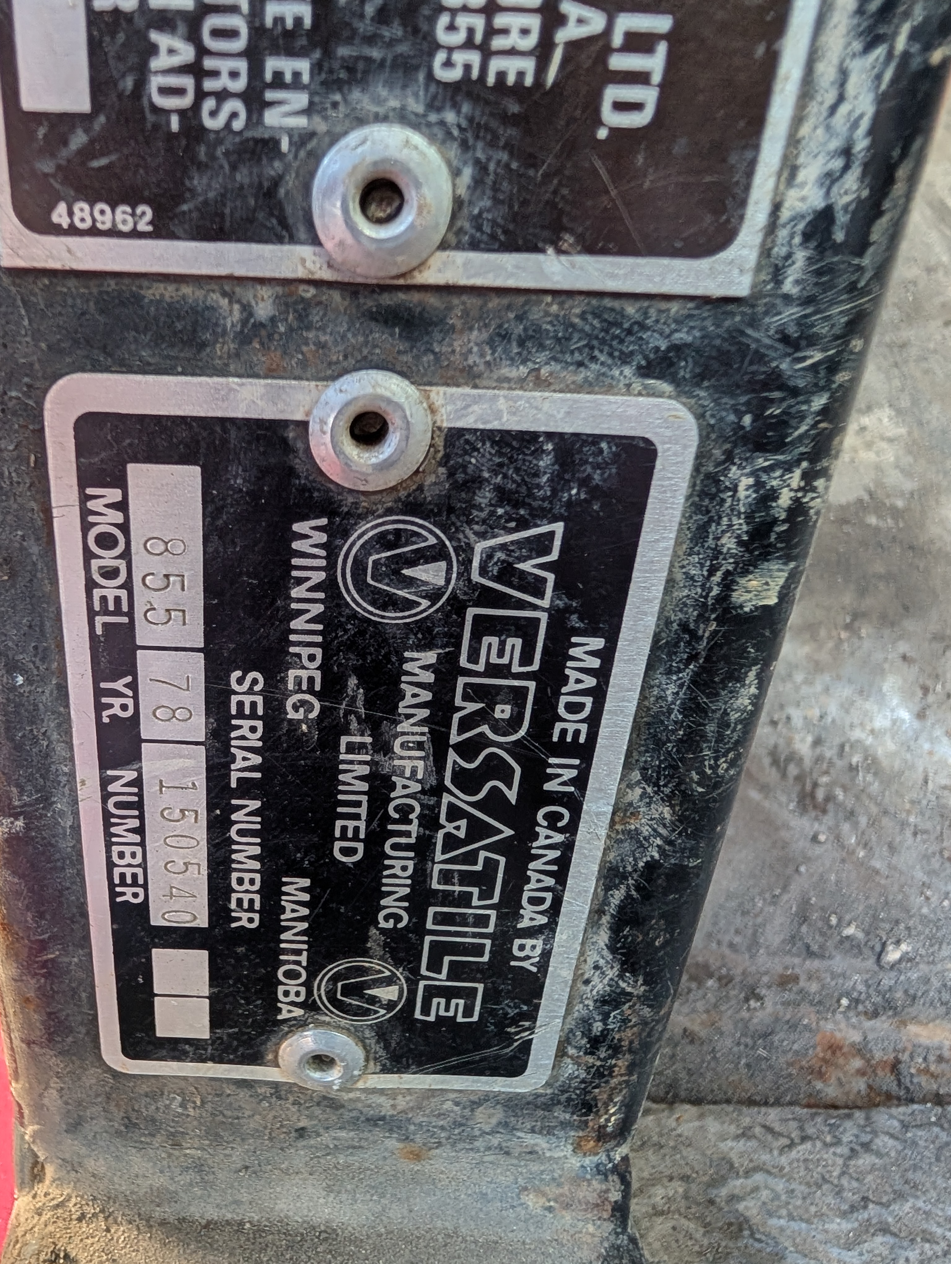 1978 Versatile 855 Tractor 4WD