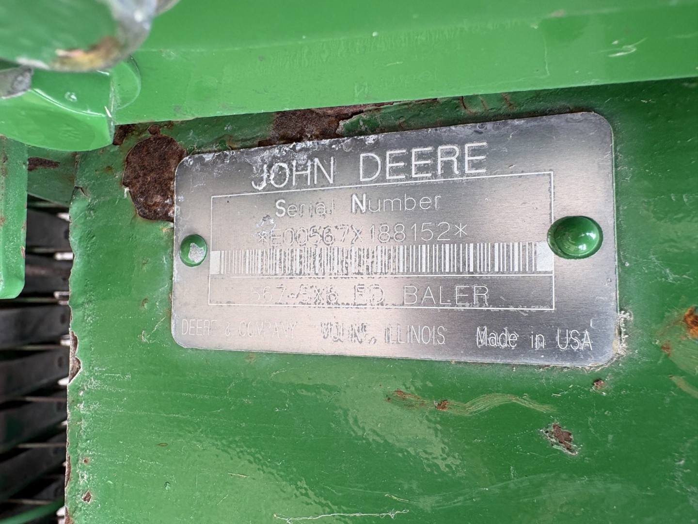 2002 John Deere 567 Baler/Round
