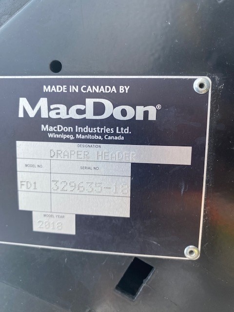 2018 MacDon FD140 LEXION Header Combine