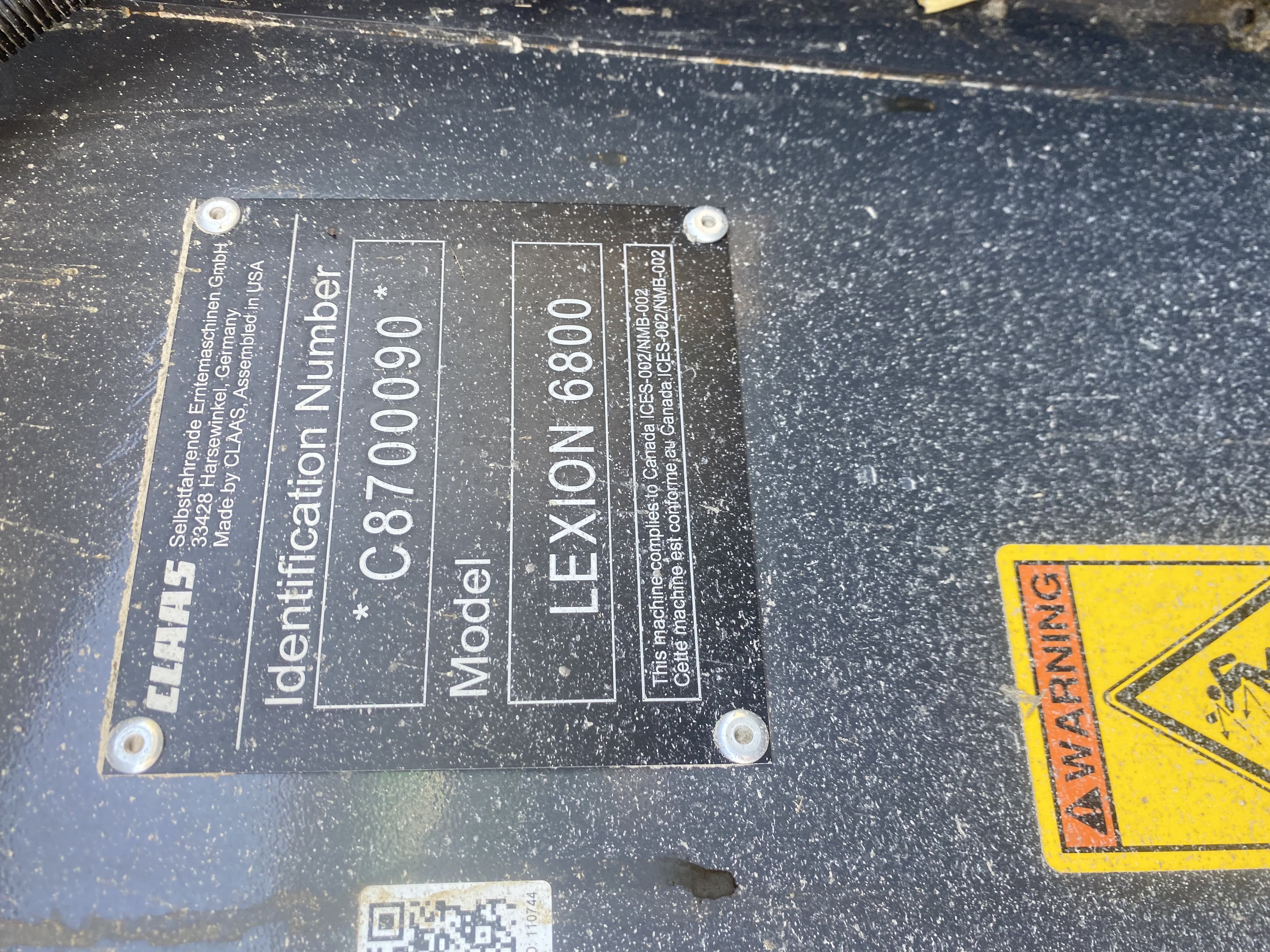 2023 CLAAS 6800 Combine