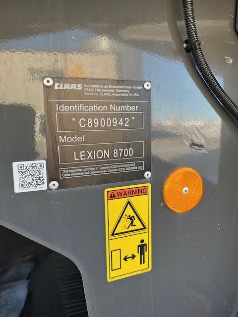 2022 CLAAS 8700 Combine