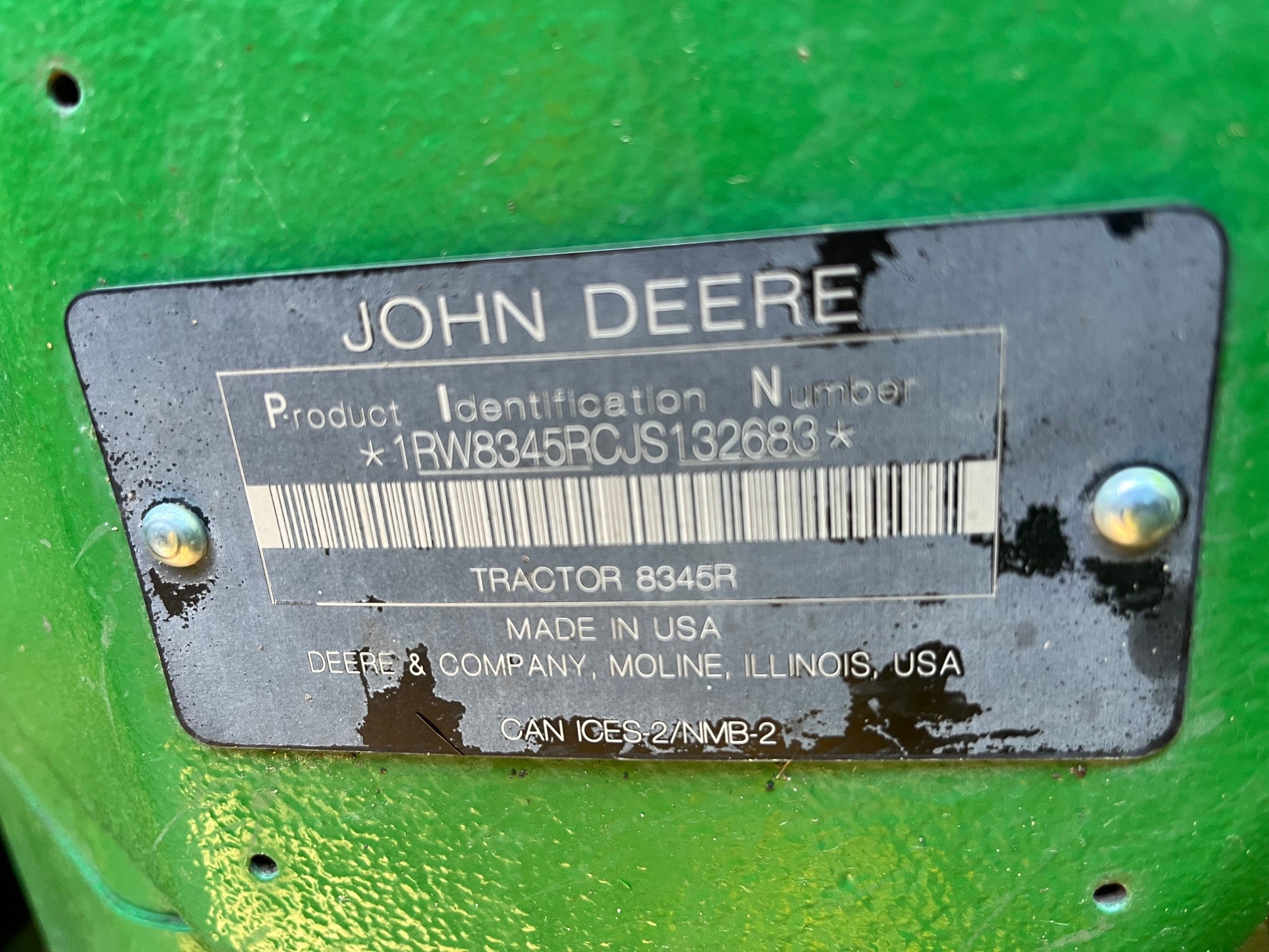 2018 John Deere 8345R Tractor