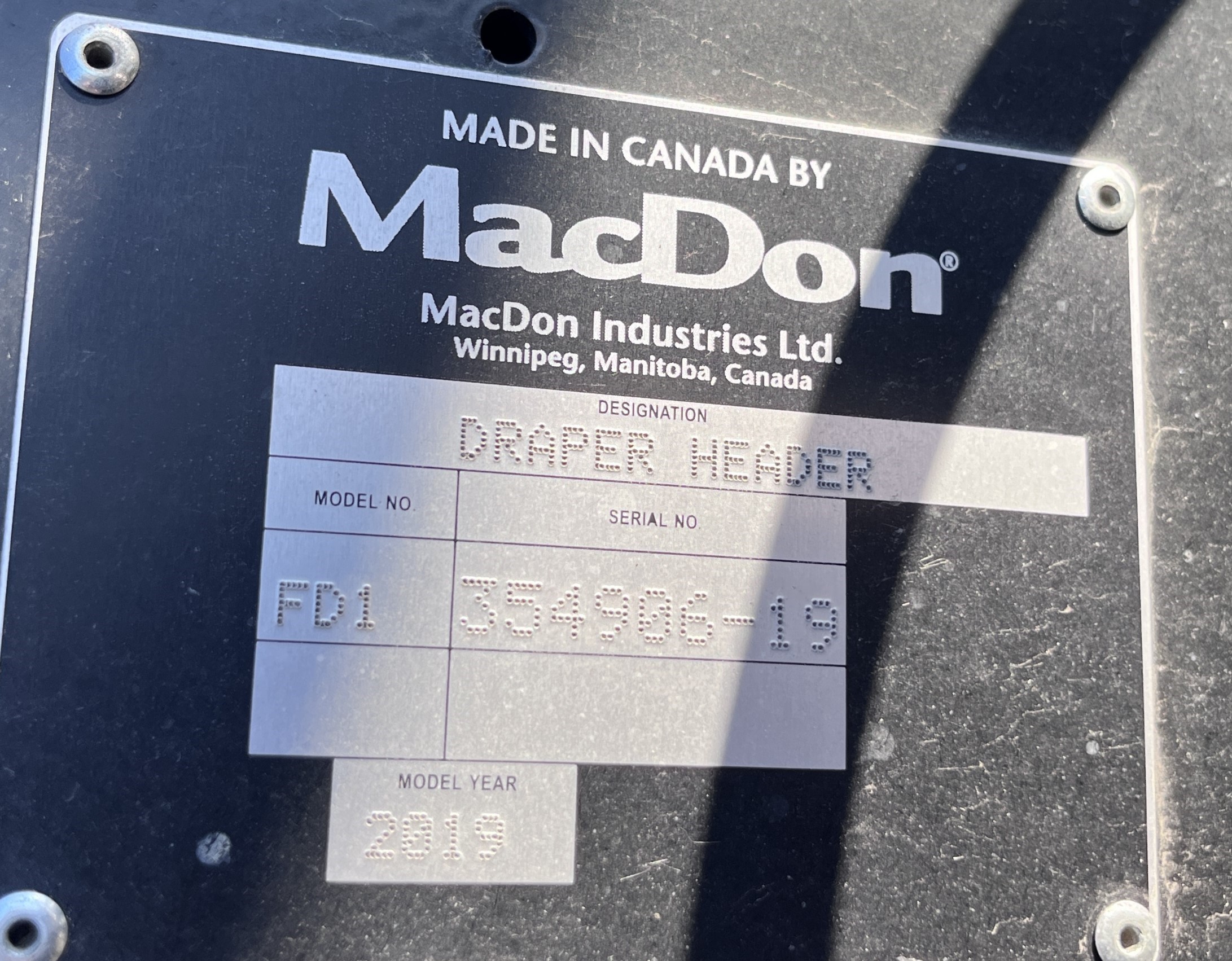 2019 MacDon FD140 Header Draper Flex