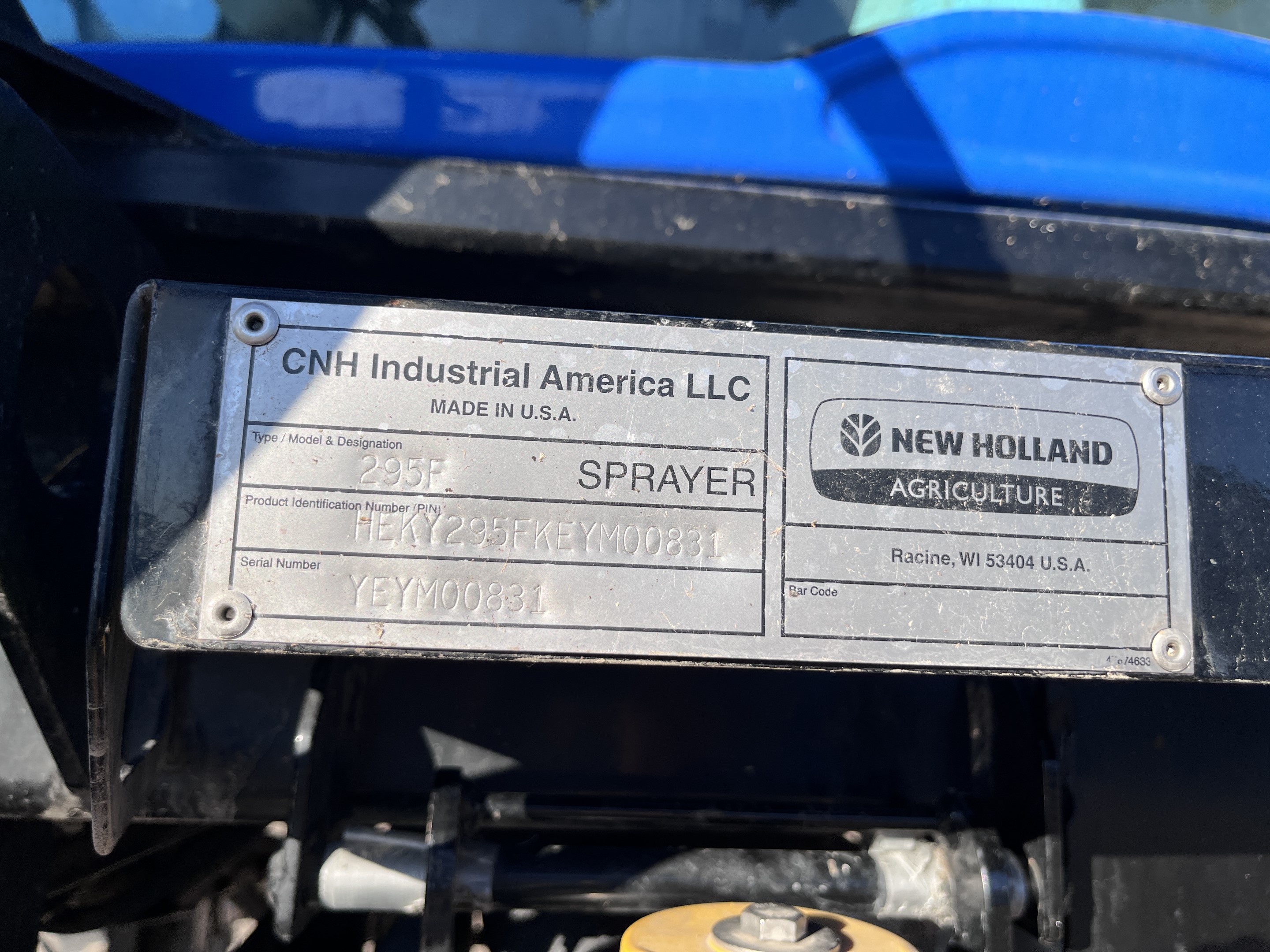 2015 New Holland SP.295F Sprayer/High Clearance