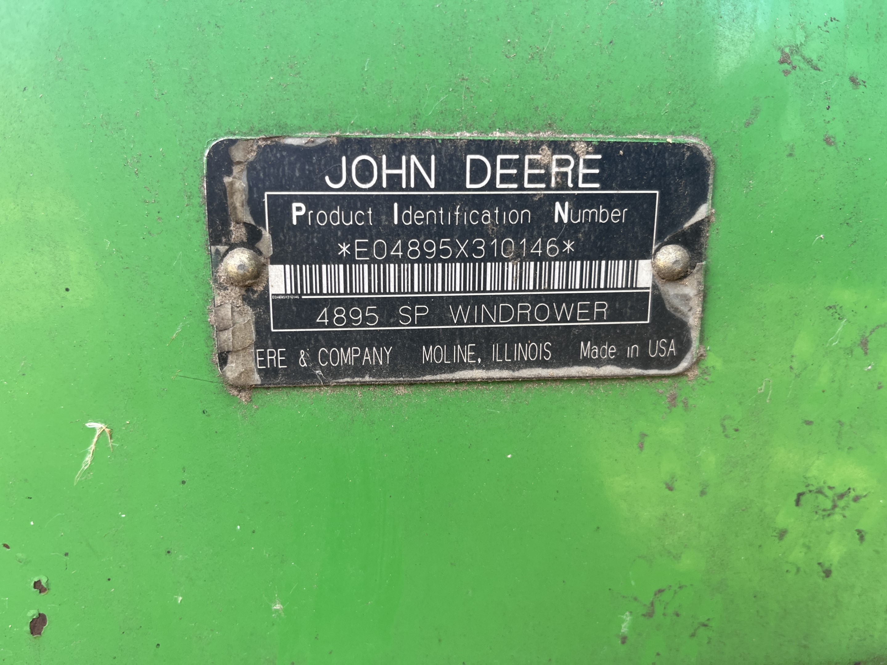 2005 John Deere 4895 Windrower