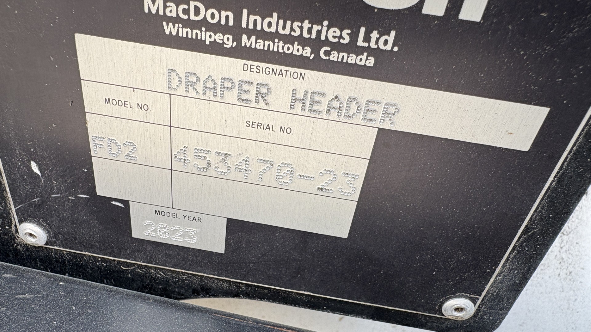 2023 MacDon FD240 Header Draper Flex