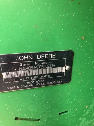 2013 John Deere 640FD Header Combine