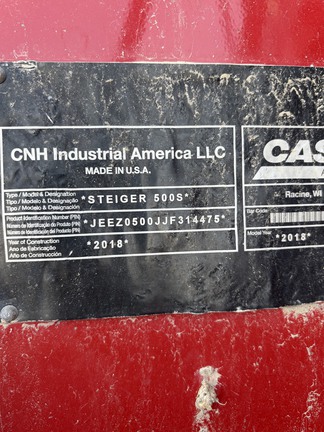 2018 Case IH STEIGER 500 Tractor 4WD
