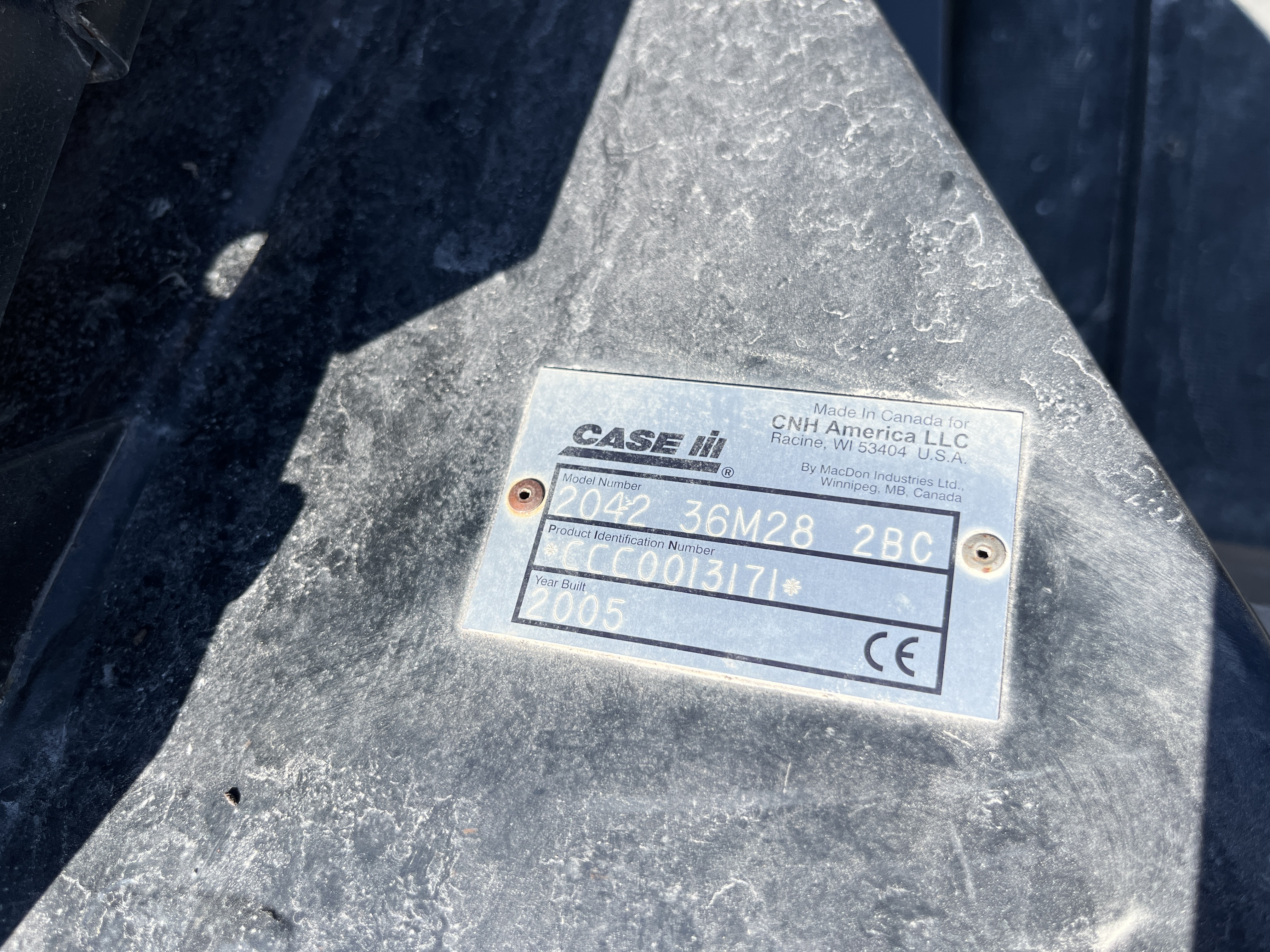 2005 Case IH 2042 Header Rigid