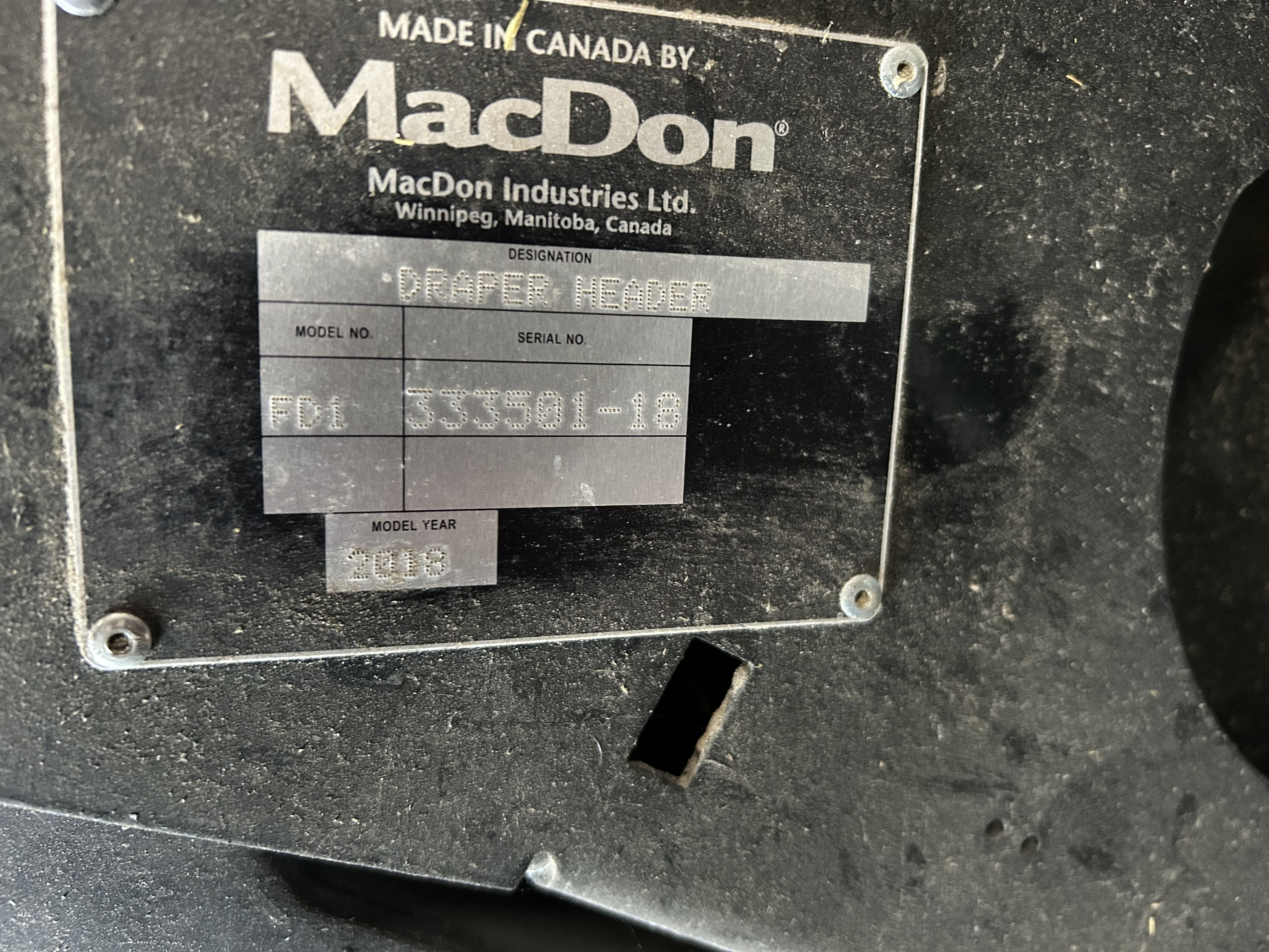 2018 MacDon FD140 Header Combine