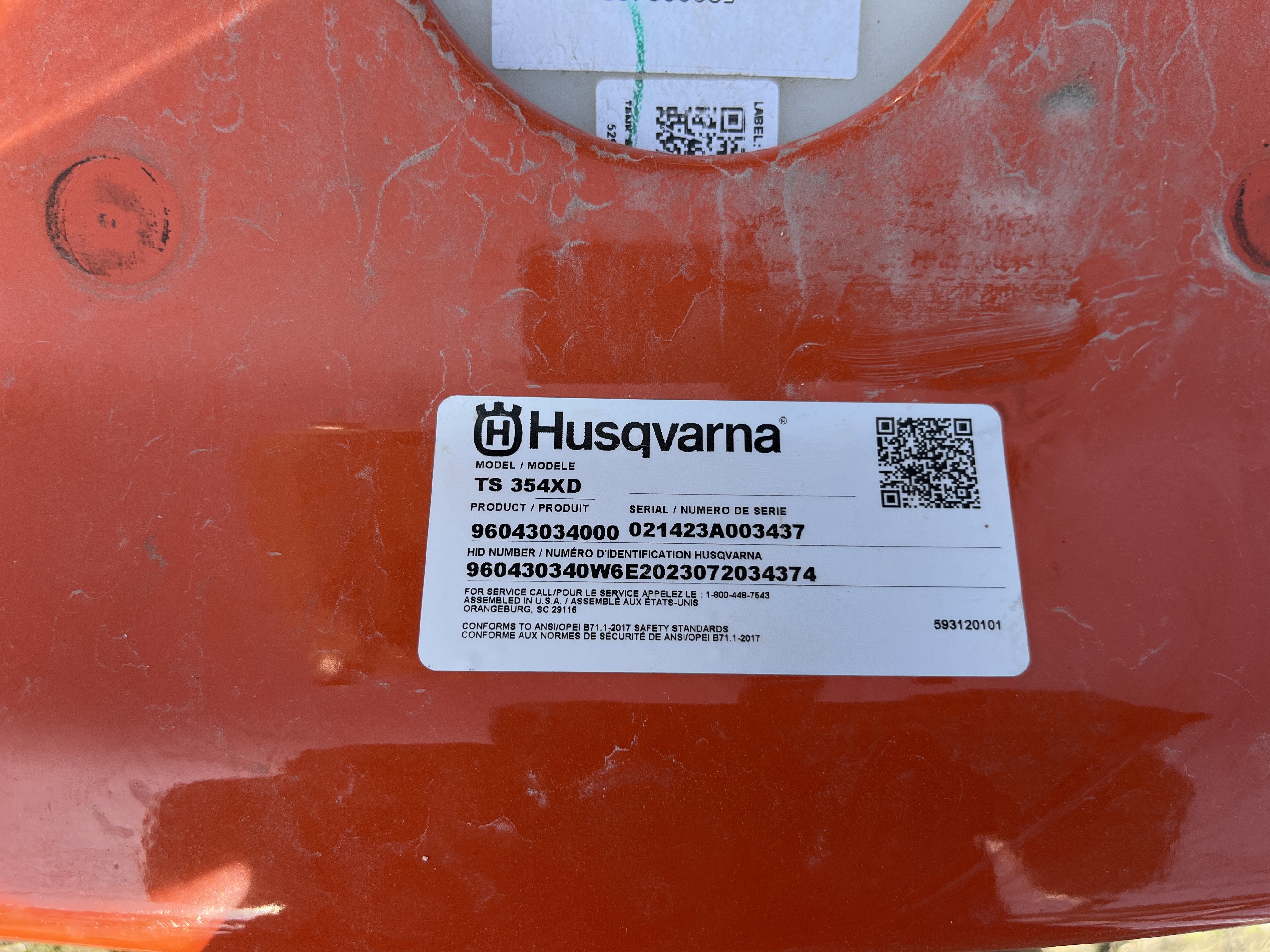 2023 Husqvarna TS354XD Mower/Riding