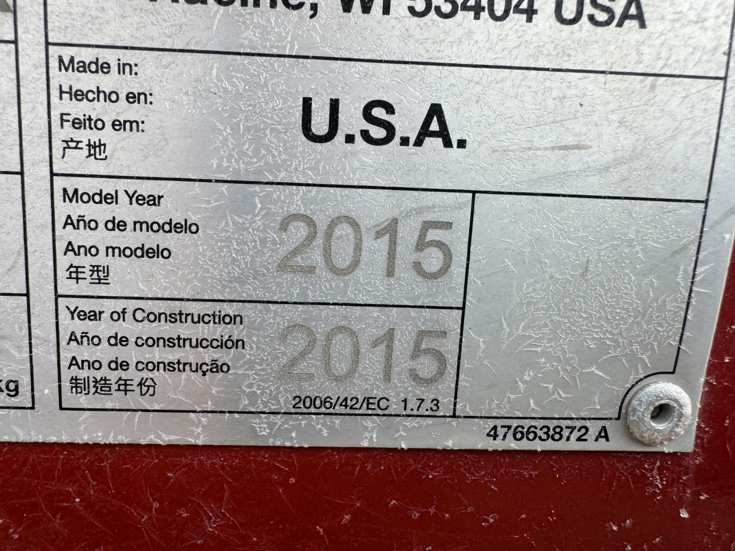 2015 Case IH DC163 Mower Conditioner/Disc