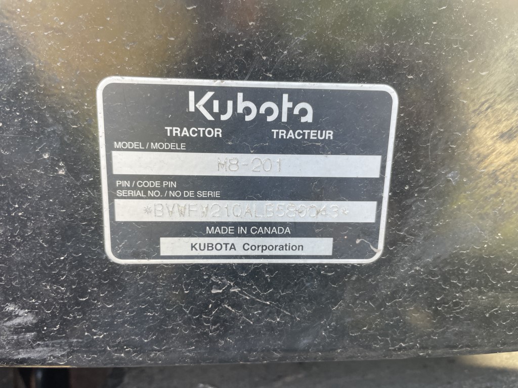 2022 Kubota M8-201 Tractor