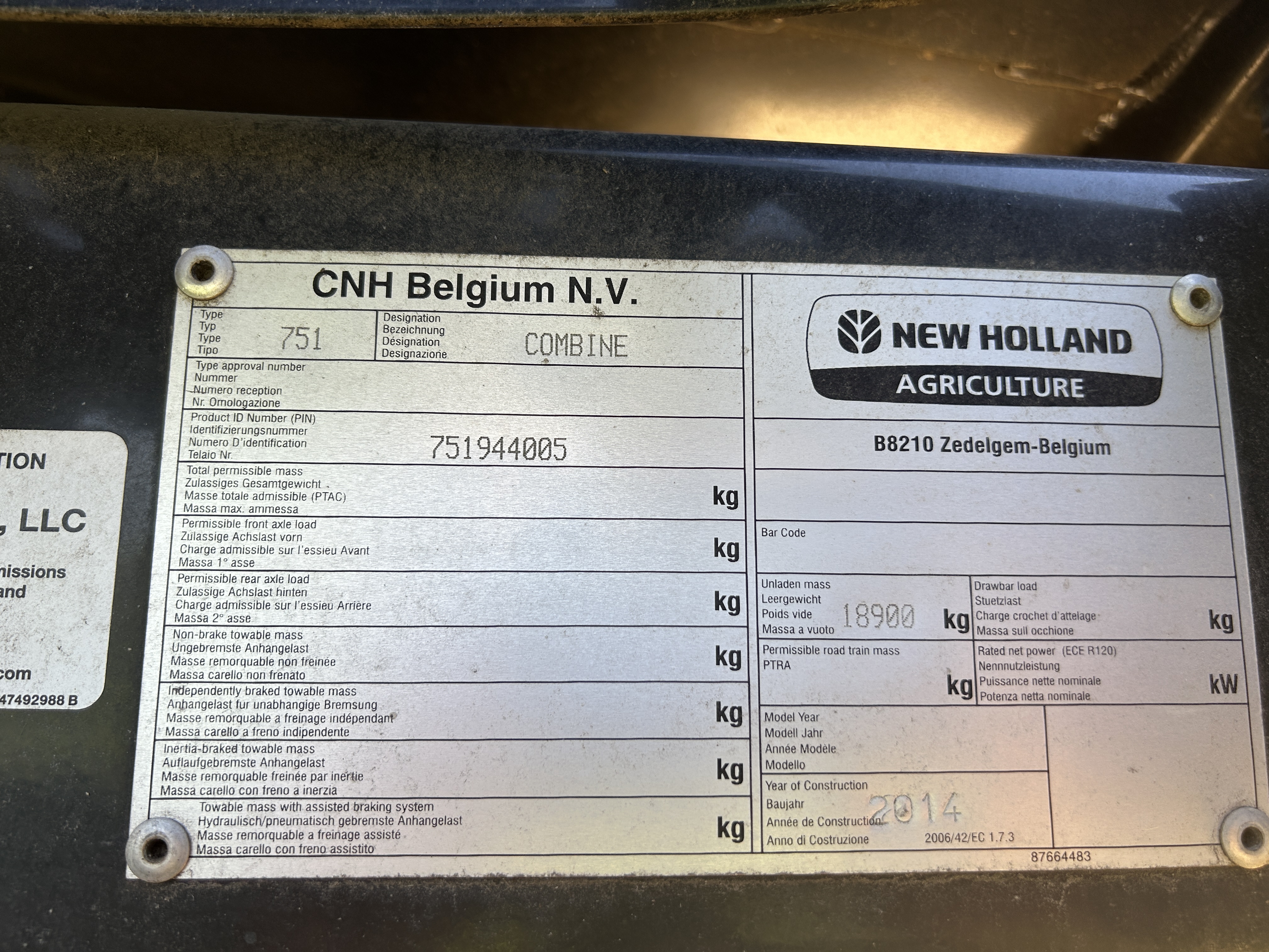 2014 New Holland CR9090Z Combine